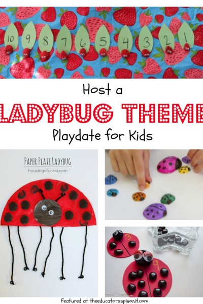 Host a Ladybug Themed Playdate for your kids and friends. Make, learn, and read ladybugs