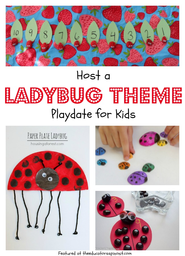 Host a Ladybug Themed Playdate for your kids and friends. Make, learn, and read ladybugs