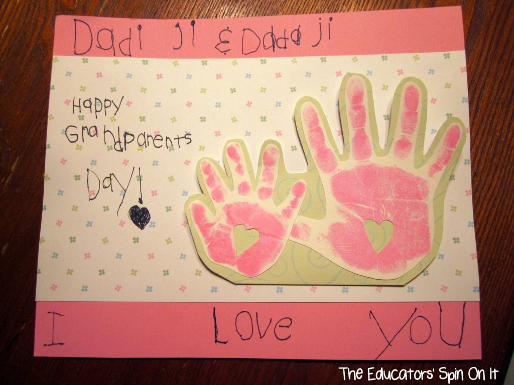 Handprint Grandparents Day Card 