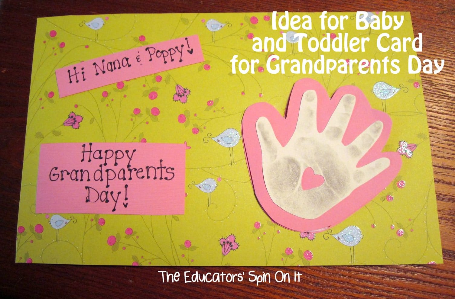 Handprint Card The Educators Spin On It