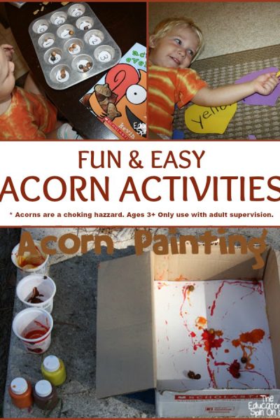 FUN & EASY Acorn Activities for kids: teach math, craft, and reading with acorns