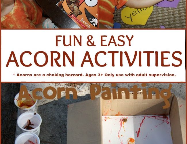 FUN & EASY Acorn Activities for kids: teach math, craft, and reading with acorns