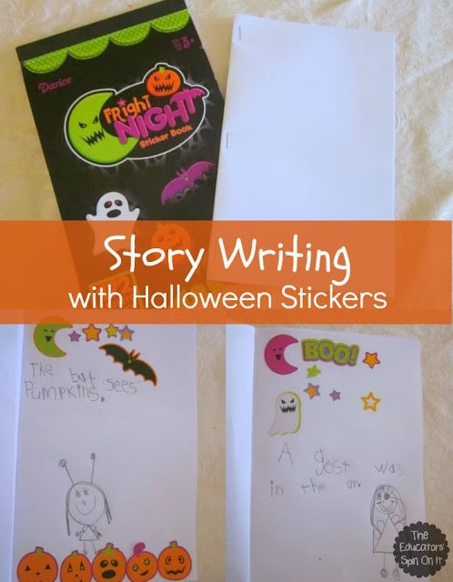 Halloween Story Writing with Stickers from Kim at The Educators' Spin On It 