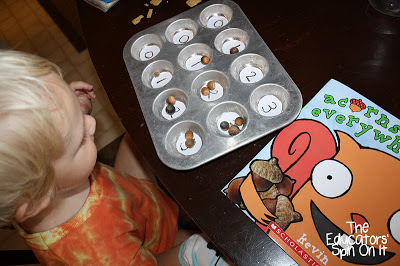 Acorn Counting Activity for Toddlers and Preschoolers