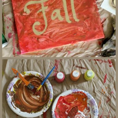 Tot School Make a Fall Painting with Your Toddler this Autumn