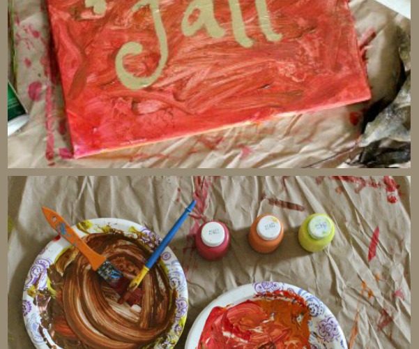 Fall Painting with Toddlers