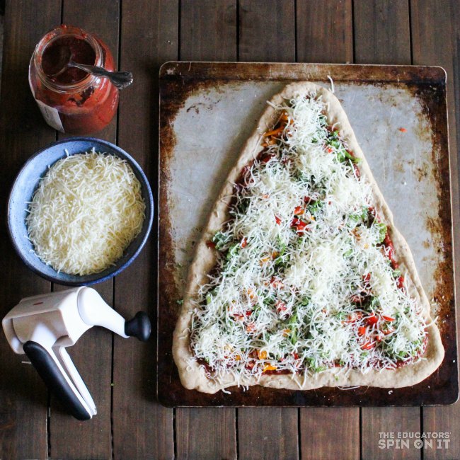 Kale Christmas Tree Pizza