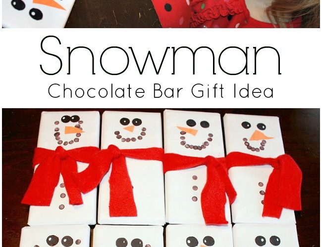 Snowman Chocolate Bar Gift Idea