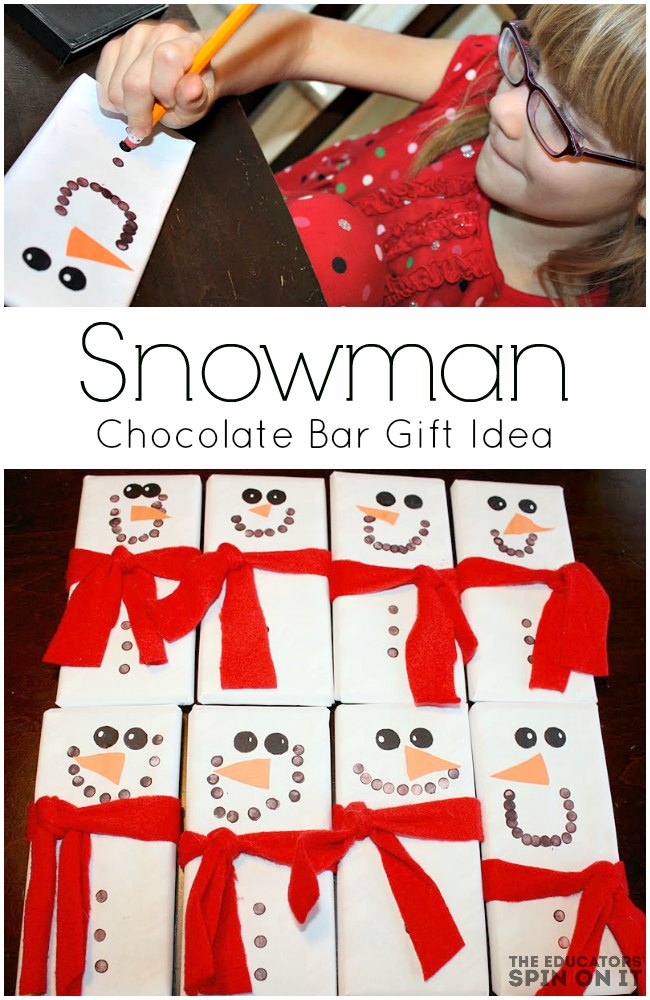 Snowman Chocolate Bar Gift Idea