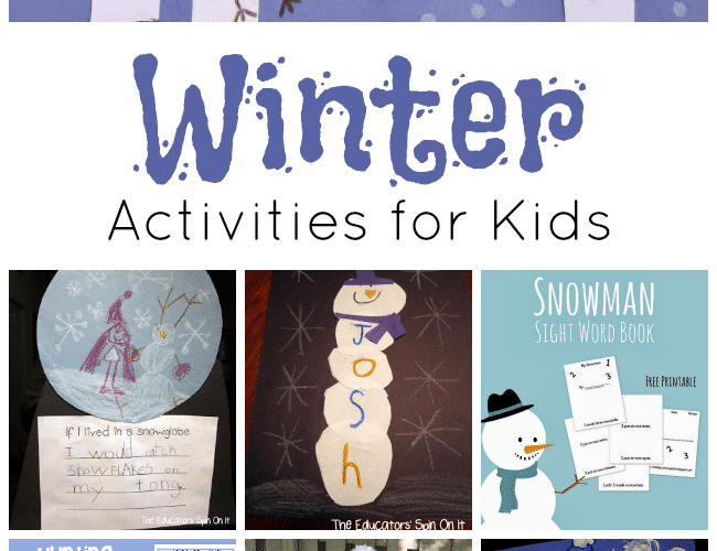 Winter Activities for Kids from The Educators' Spin On It