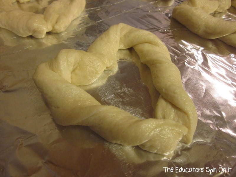 Making Heart Shaped Breadsticks with Kids for Valentine's Day 