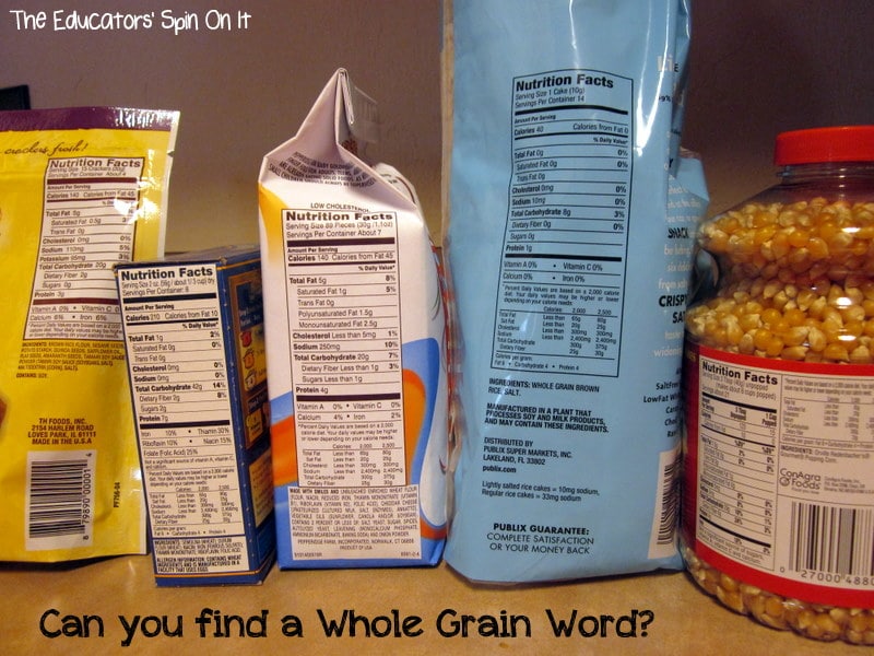 Teaching Kids to Find Whole Grains on Food Labels 