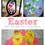 Easter themed crafts with eggs and chicks for toddlers