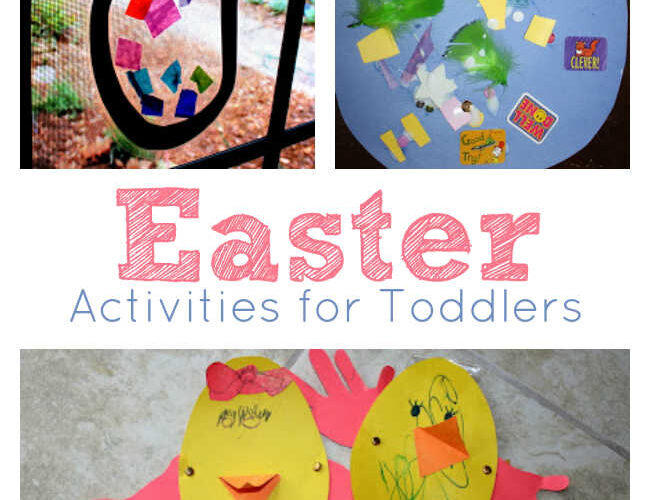 Easter themed crafts with eggs and chicks for toddlers