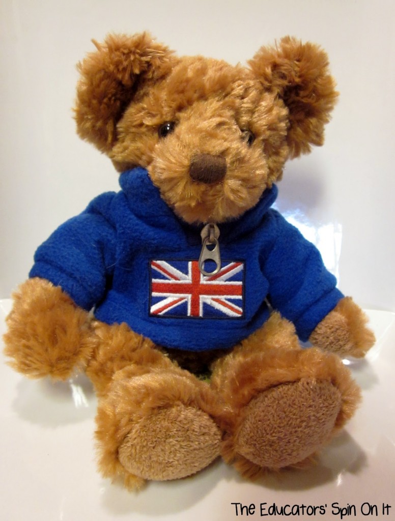 England Unit for Kids featuring bear wearing England Flag on shirt