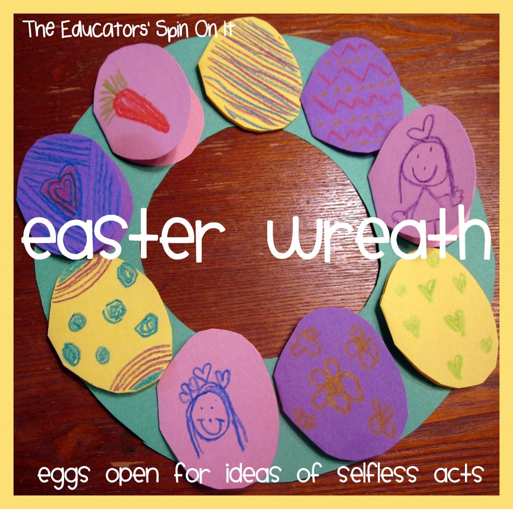Easter Egg Wreath for Easter using Acts of Kindness
