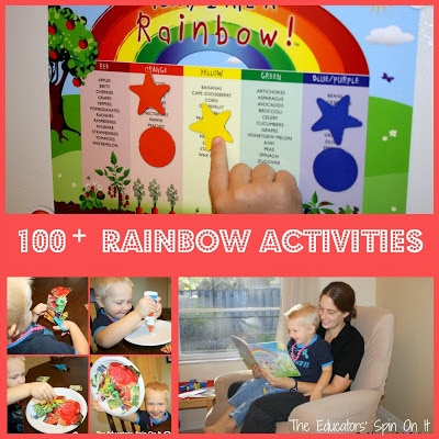 100+ Rainbow Activities for Kids featured at The Educators' Spin On It