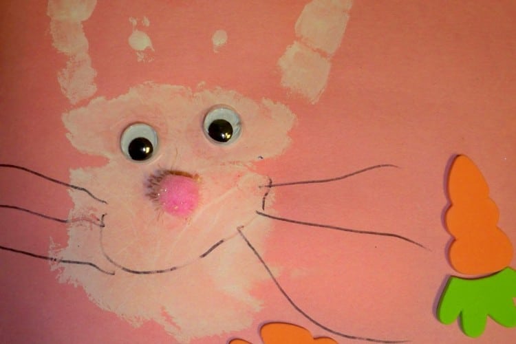 bunny handprint craft for kids