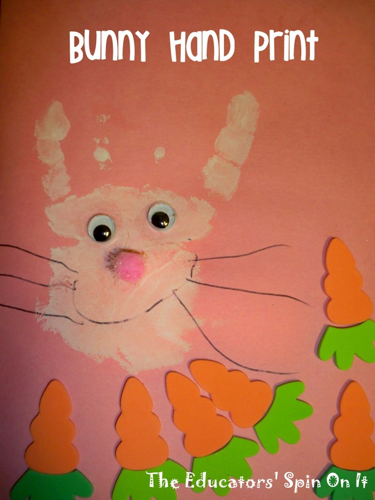 bunny handprint craft for kids 