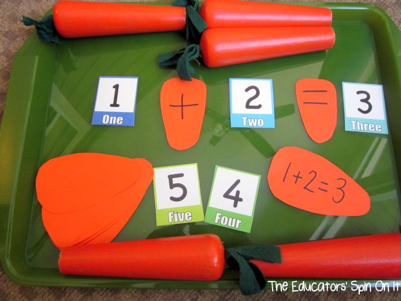 Carrot Fraction Activity for Kids 