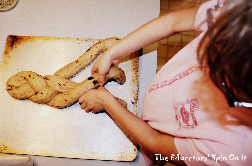 Child making Braided Bread