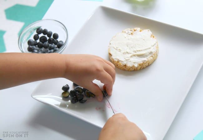 Kid Made Snack Idea for earth Day with Fruit