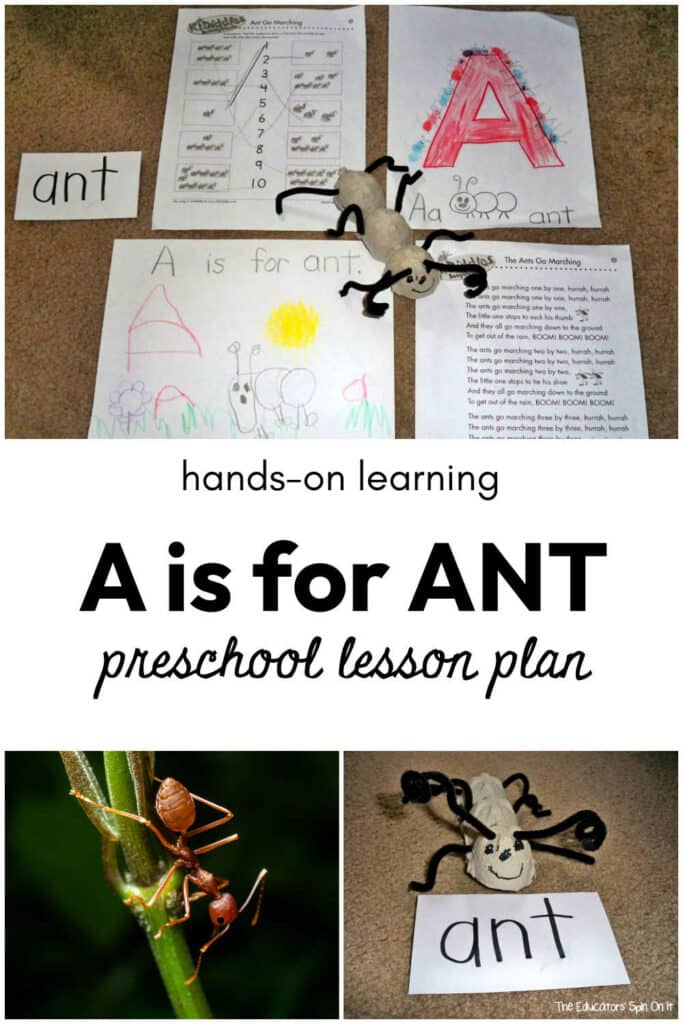 A is for Ant Lesson Plan for Preschool