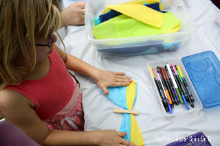 Making Butterfly with Clothespin and Tissue Paper