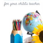 Teacher Themed Globe, pencils and flowers for Teacher Appreciation Day