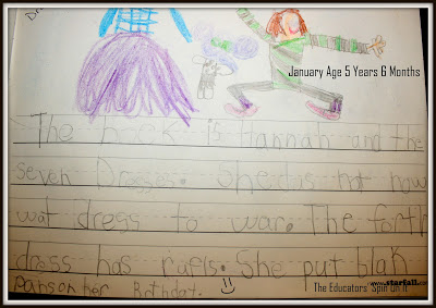 Kindergarten Writing Sample