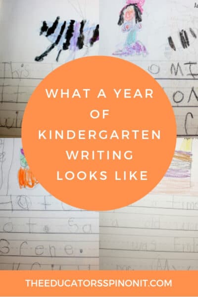 what a year of kindergarten writing looks like