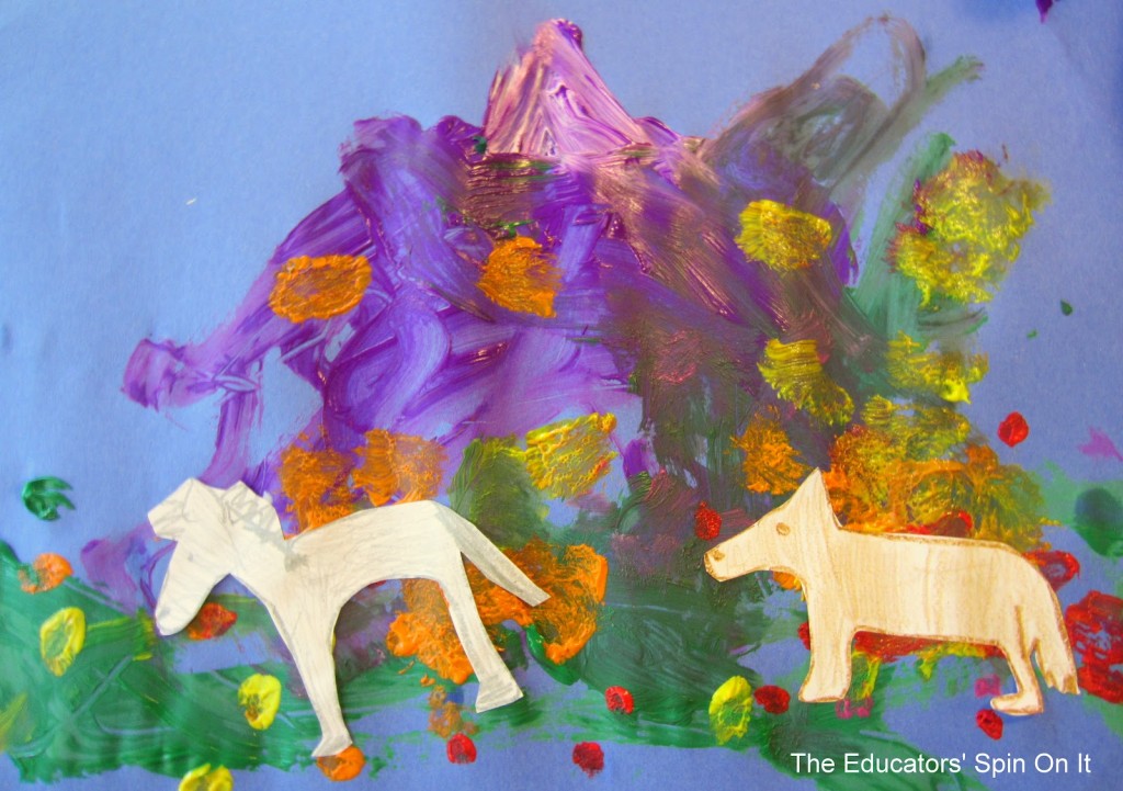 Toddler Purple Mountain Painting Craft
