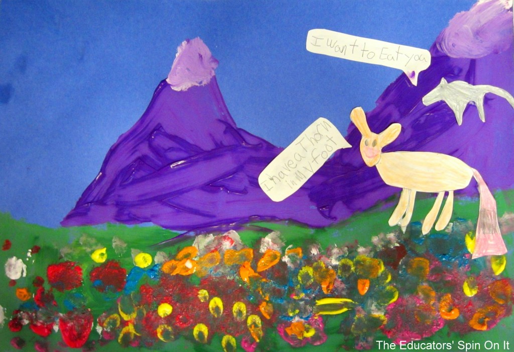 Grade school activity Purple Mountain Painting