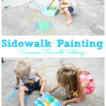 Sidewalk Painting with Kids, a SUPER FUN SUMMER ART project