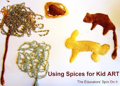 Painting with Spices Art Activity for Kids