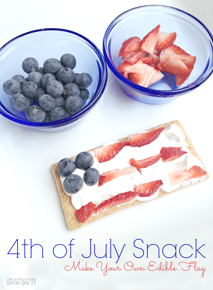 4th of July Snack Idea to create your own edible flag! 