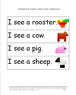 Learn sight words with Duplo - Preschool!