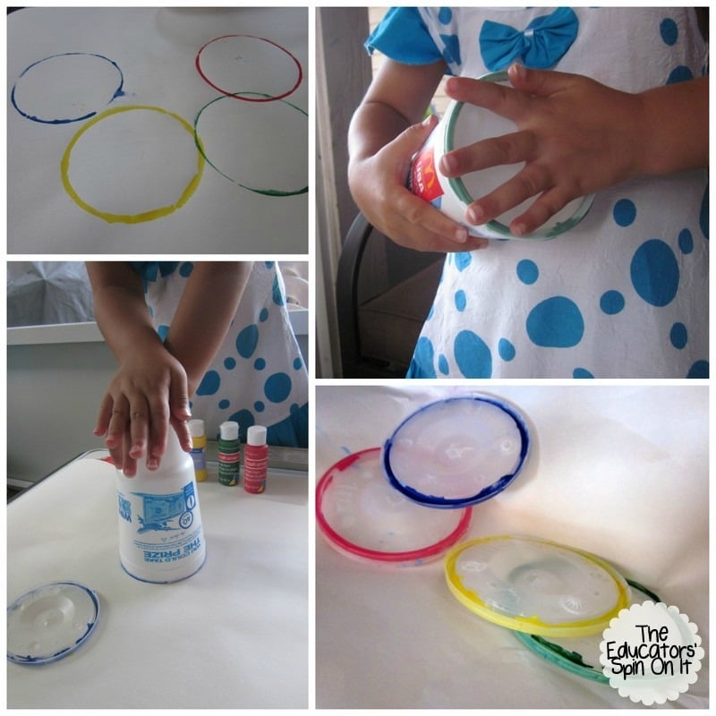 Mess Free Olympic Rings Craft for Kids