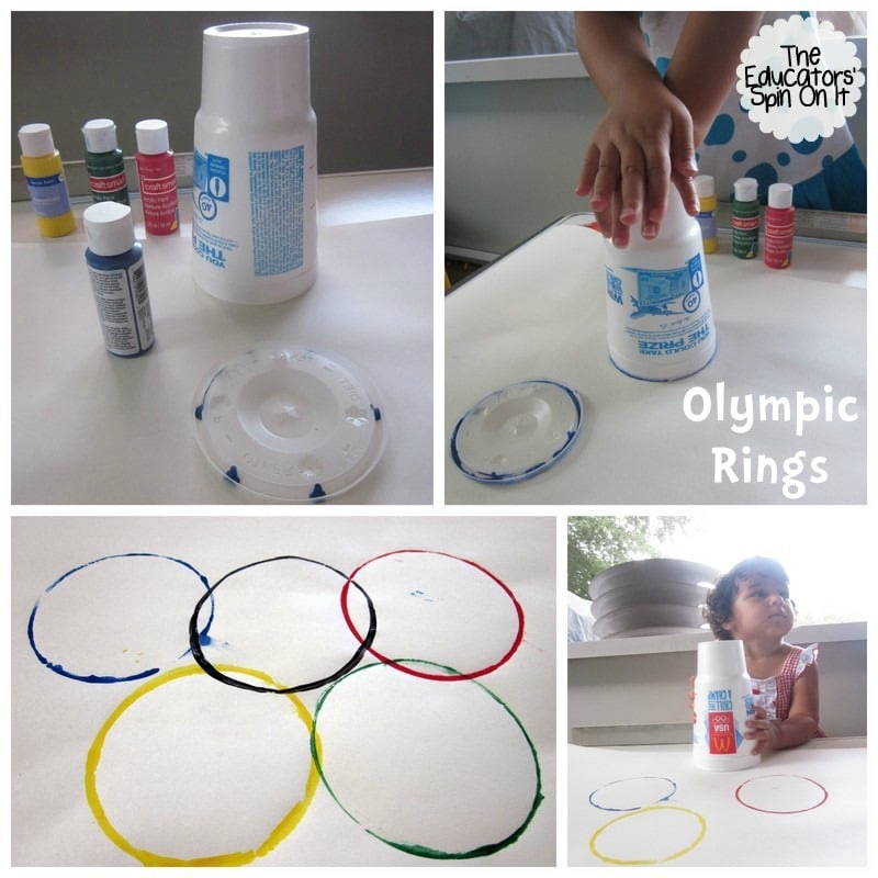 Olympic Rings Art Project for Kids with Recycled cups 