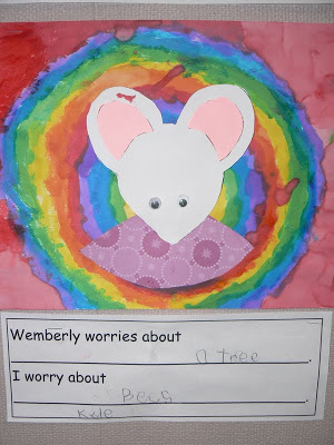 writing prompt and craft activity for Wemberly Worried