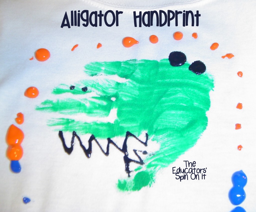 Alligator Handprint Craft for Kids 