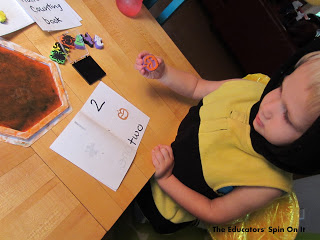 Make a counting book with themed stamps