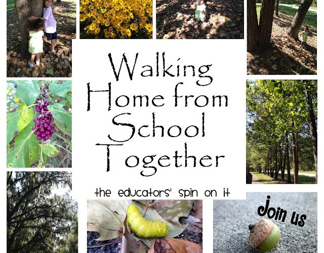 Walking Home from School Together. A fun way to explore nature in your community