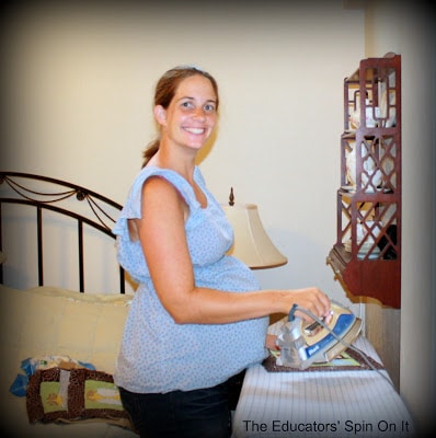 Expectant Mother make owl baby quilt for new arrival