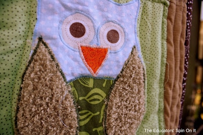 Handmade Owl Quilt Piece by Siblings of Expecting Family