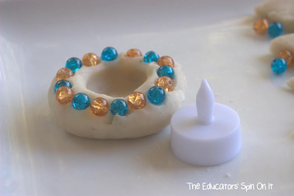 Make Your own Diya with Playdough and Beads for Diwali