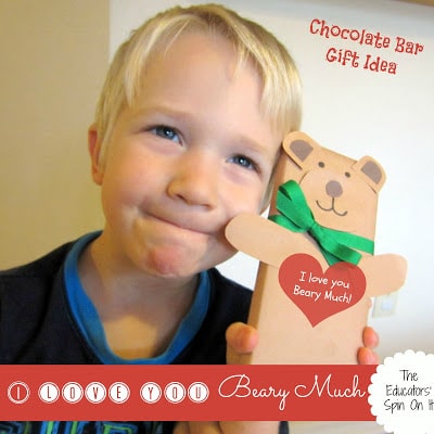 Teddy Bear Chocolate Bar Gift Idea 