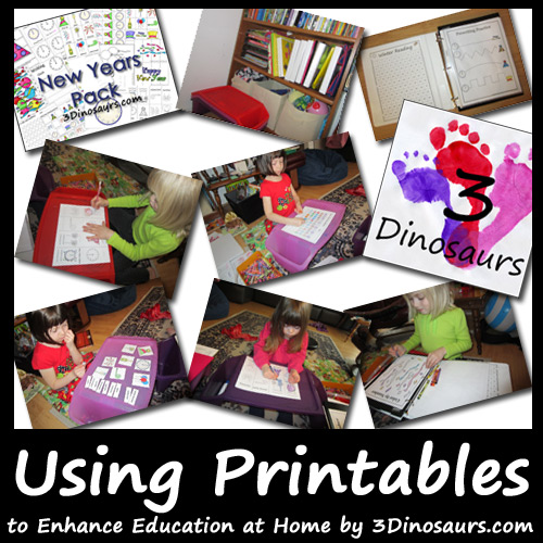 3 Dinosaurs - Using Printables