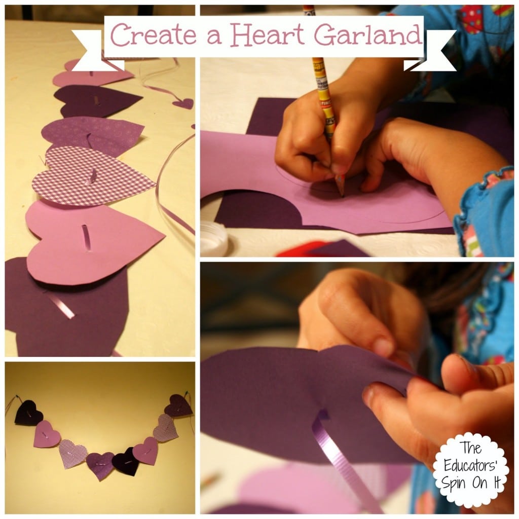 Create a Heart Garland for Valentine's Day with Kids 