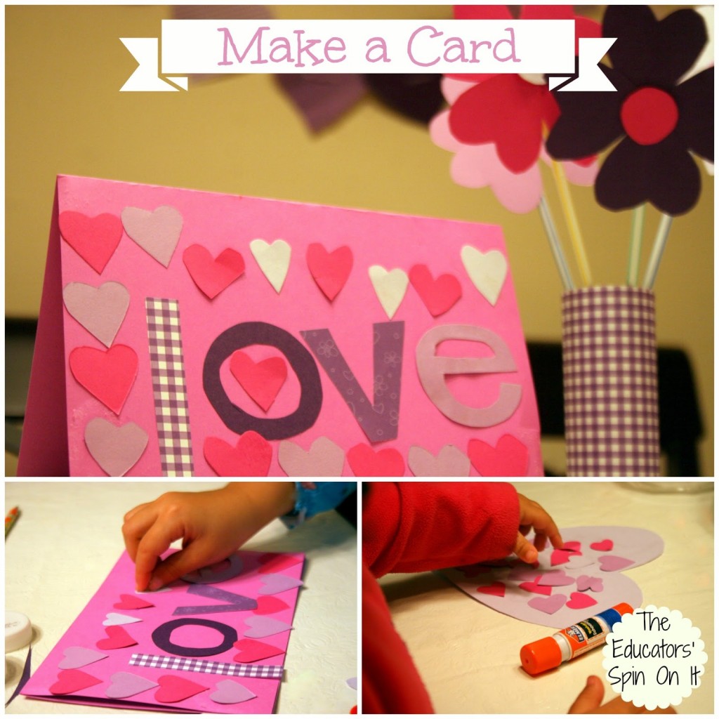 Making a Homemade Card with Hearts for Valentines Day